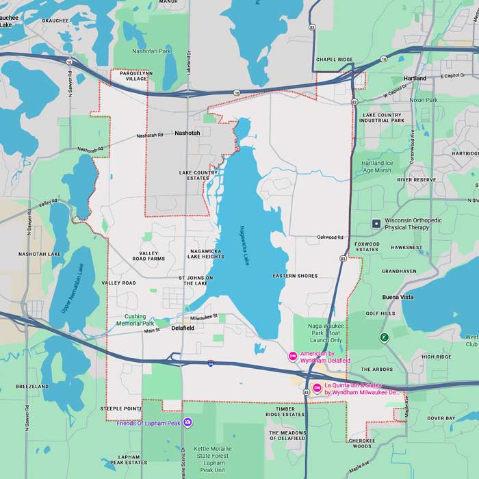 Sonoran Pool Services service area map for Delafield, WI